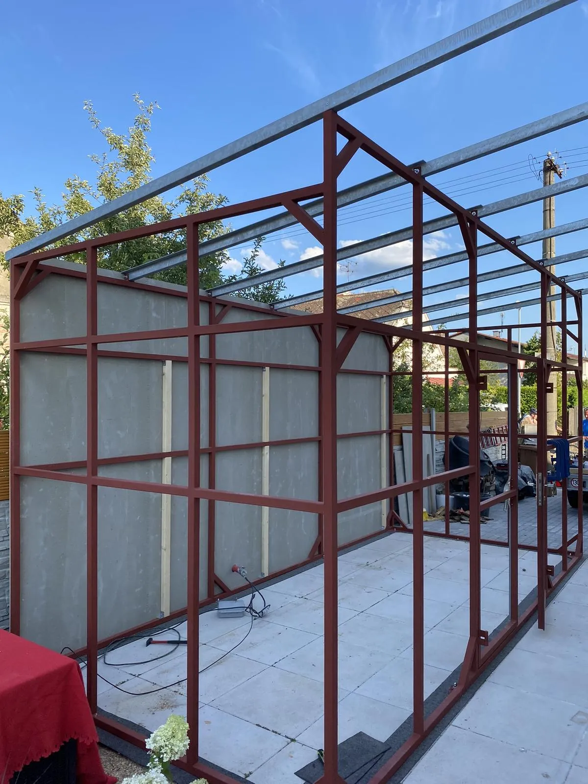 Ocelová konstrukce zahradní stavby, Hradec Králové — Ocelové konstrukce, Hradec Králové