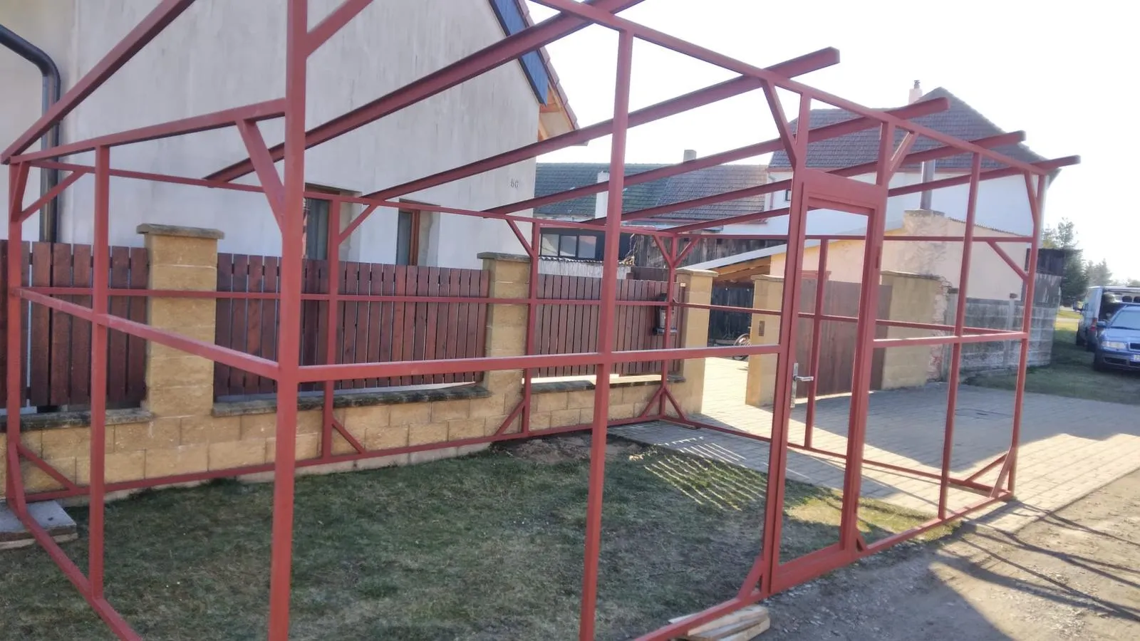 Ocelová konstrukce zahradní stavby, Oskořínek — foto 2, Oskořínek