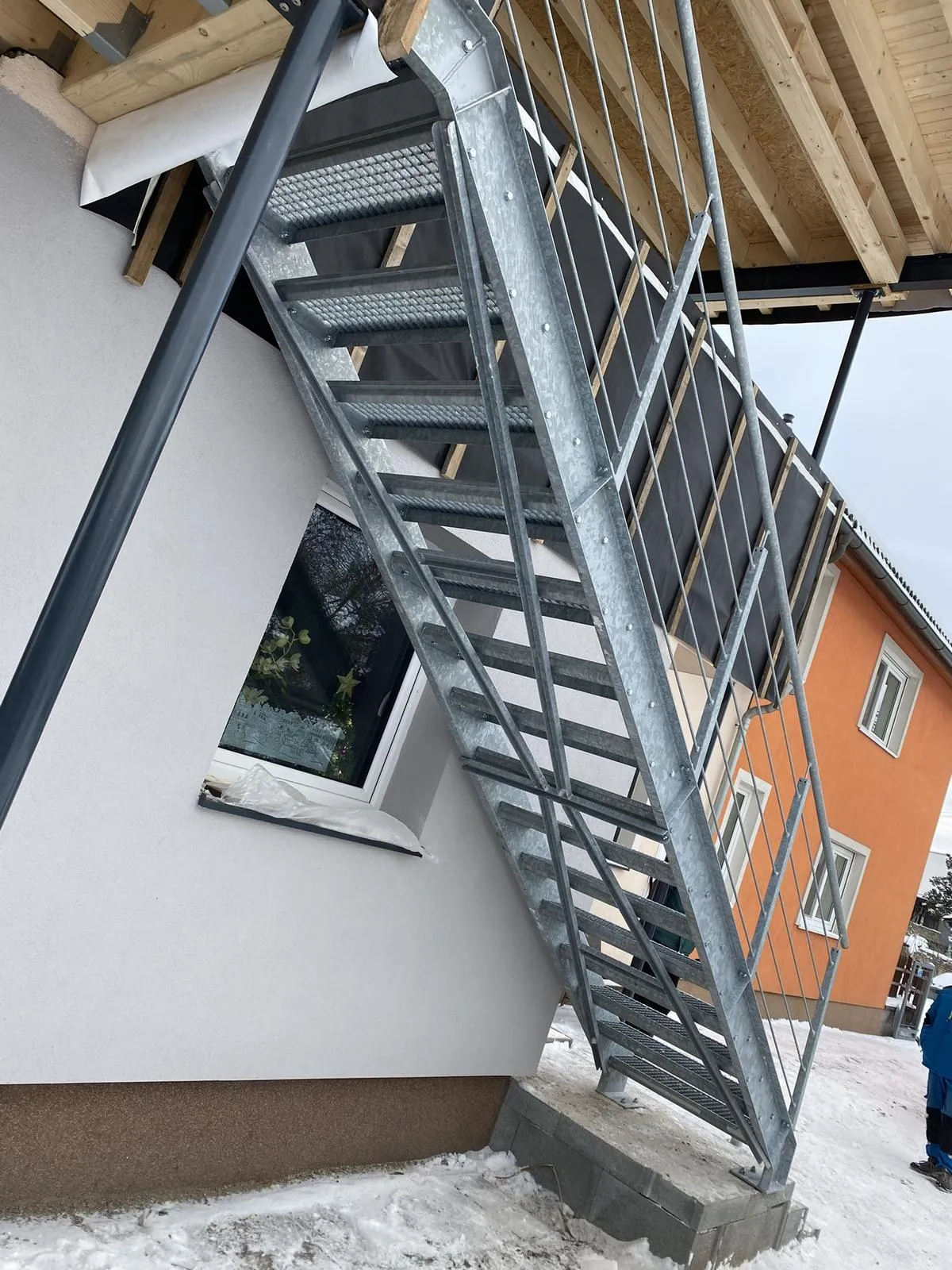 Venkovní ocelové schodiště, Žamberk — foto 1, Žamberk
